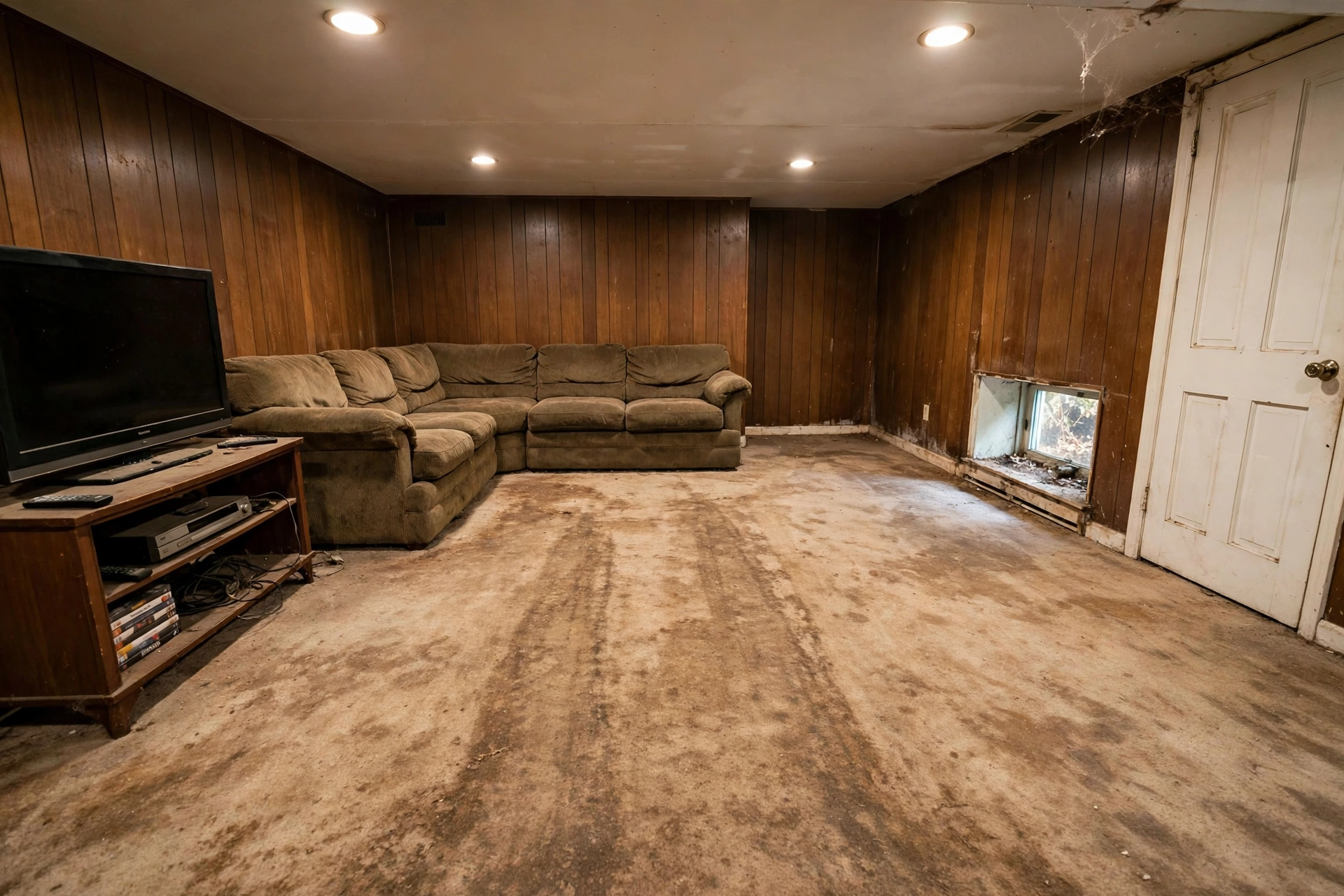 Before photo, Basement LVT Flooring in Tulip Grove, by Bowie LVT Flooring Company